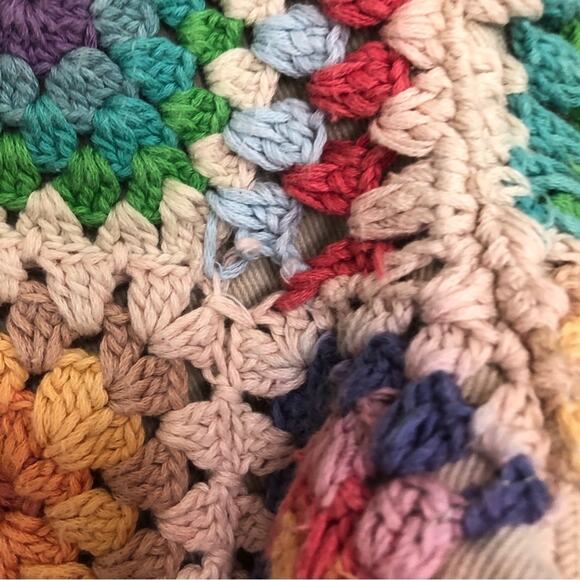 Free People Crochet Zuri Mom Jeans Straight Leg Ultra High Waist Tan Denim Pants - Picture 3 of 13